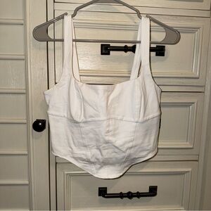 White Crop Corset Top